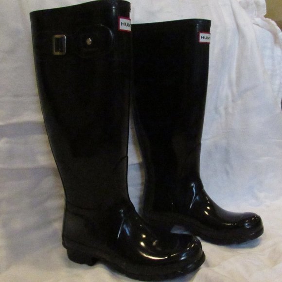 Women Women\'s Original Tall Hunter Boots | Gloss Black